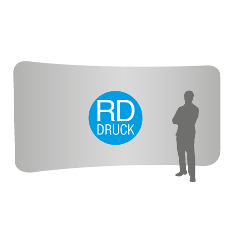 Textilwand ALU | 600er gebogen | einseitig bedruckt