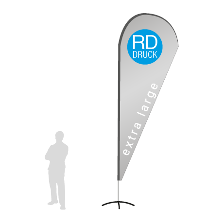 Beachflag Drop | Extra Large (460 cm) | einseitig bedruckt
