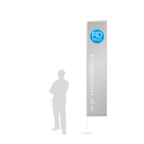 Beachflag Rechteck Austauschdruck | Large (400 cm) | einseitig bedruckt