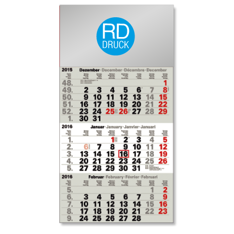 3-Monatskalender für das Folgejahr