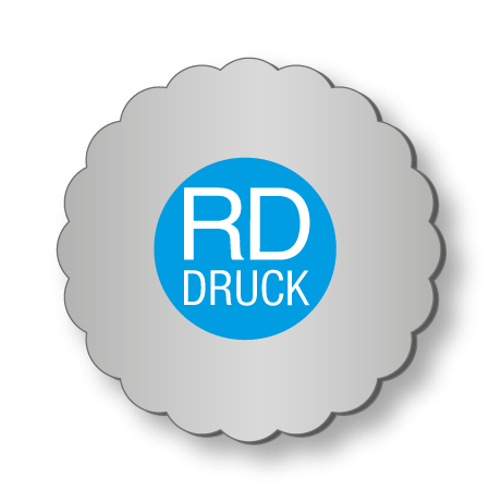 Getränkeuntersetzer aus Airlaid | D 9 cm rund mit Wellenrand | einseitig bedruckt