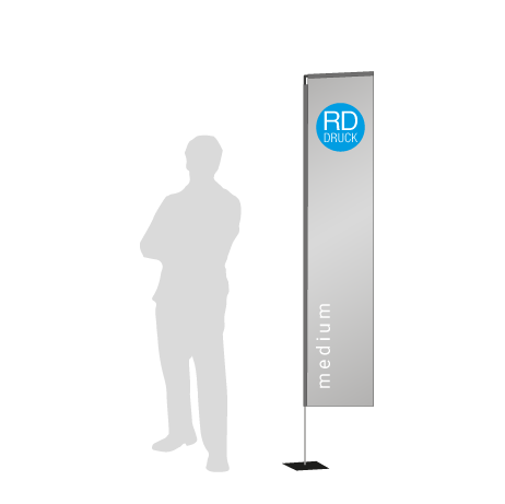 Beachflag Rechteck | Medium (300 cm) | einseitig bedruckt