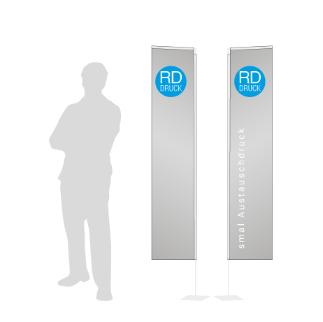 Beachflag Rechteck Austauschdruck | Small (200 cm) | beidseitig bedruckt