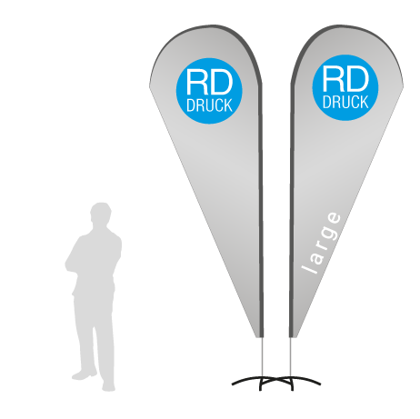 Beachflag Drop | Large (350 cm) | beidseitig bedruckt